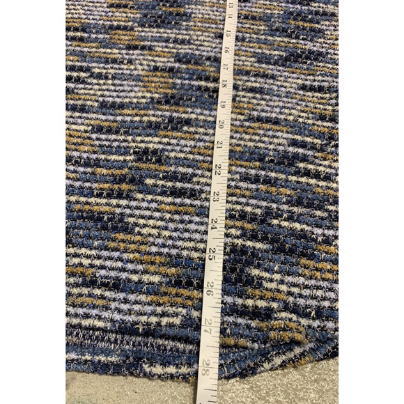 Ruby Road Sweater Womens Plus Size 1X Textured Woven Fabric Blue Boho Turtleneck - Picture 10 of 11